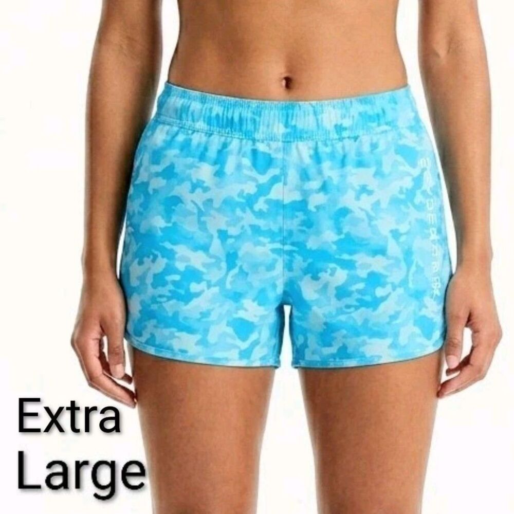 SPYDER SWIM Shorts Quick Dry Style SL3TF91 Blue Camo Women Size XLarge NEW NWT